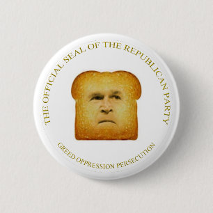 HET OFFICIËLE ZEGEL VAN DE REPUBLIKEINSE PARTIJ. RONDE BUTTON 5,7 CM