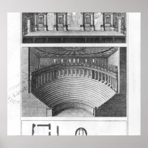 Het Olympisch theater in Vicenza Poster