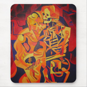 Het omarmen van Dood Colorful Geometric Art Muismat
