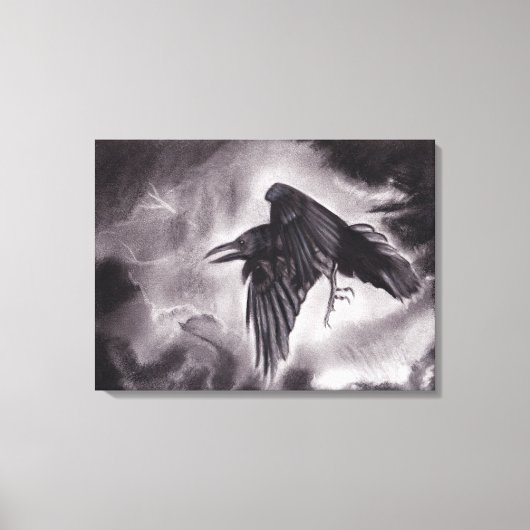 Het Omen Raven Canvas Afdruk (Voorkant)