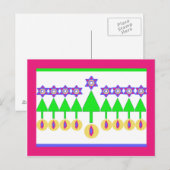 Het omgekeerde Briefkaart van de Chanoeka van (Voorkant / Achterkant)