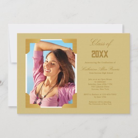 Het omgevormde Afstuderen Uitnodiging van de Foto (Voorkant)