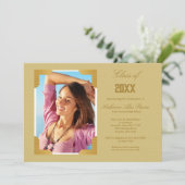 Het omgevormde Afstuderen Uitnodiging van de Foto (Staand voorkant)