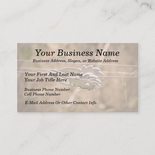 Het omheinen van de Rug Veertig Visitekaartje (Voorkant)