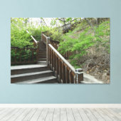 Het omhoog het bergpad op een canvas afdruk (Insitu (Houten vloer))