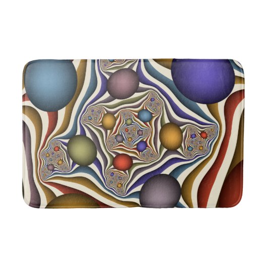 Het omhoog vliegen, Kleurrijk, Modern, Abstract Fr Badmat (Voorkant)