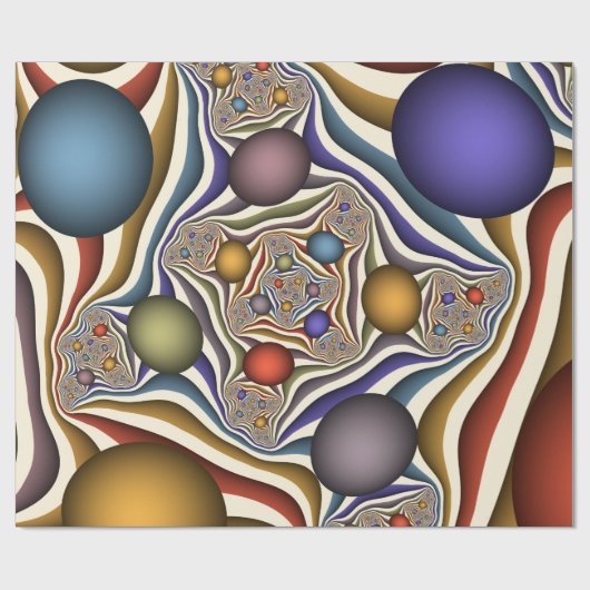 Het omhoog vliegen, Kleurrijk, Modern, Abstract Fr Cadeaupapier (Vlak)