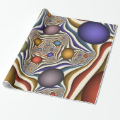 Het omhoog vliegen, Kleurrijk, Modern, Abstract Fr Cadeaupapier (Uitgerold)