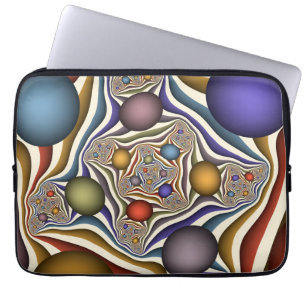 Het omhoog vliegen, Kleurrijk, Modern, Abstract Fr Laptop Sleeve