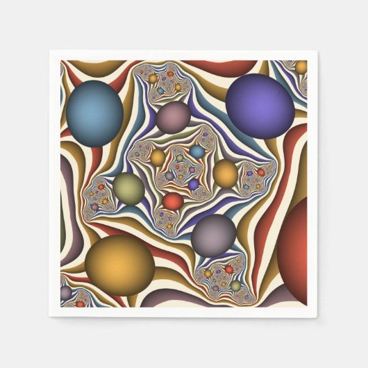 Het omhoog vliegen, Kleurrijk, Modern, Abstract Fr Servet (Voorkant)