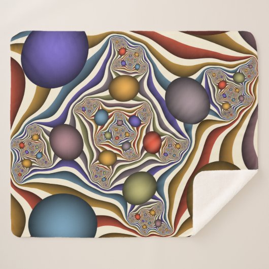 Het omhoog vliegen, Kleurrijk, Modern, Abstract Fr Sherpa Deken (Voorkant (horizontaal))