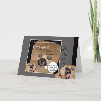 Het onbekende wenskaart van Keeshond Komic Kaart