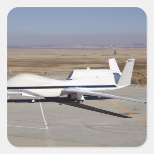 Het onbemande vliegtuig Global Hawk Vierkante Sticker