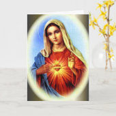 Het Onbevlekt Hart van de Heilige Maagd Maria Kaart (Gele Bloem)