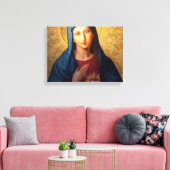 Het onbevlekte hart van Mary Canvas Afdruk (Insitu (Woonkamer))