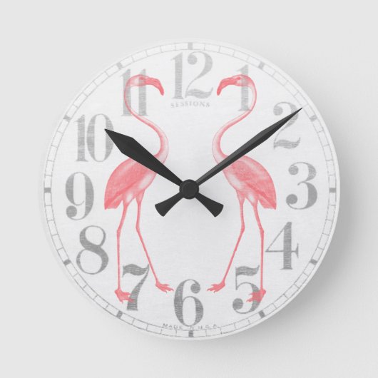 Het onder ogen zien van Flamingo's Ronde Klok (Voorkant)