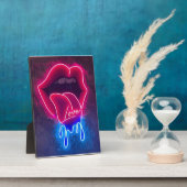 Het onderdompelen Lips Neon Teken, Druppelen Liefd Fotoplaat (Zijkant)
