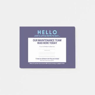 "Het onderhoud was hier" Post-it® Notes