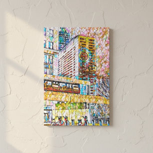Het onderling verbonden leven in Detroit Canvas Afdruk