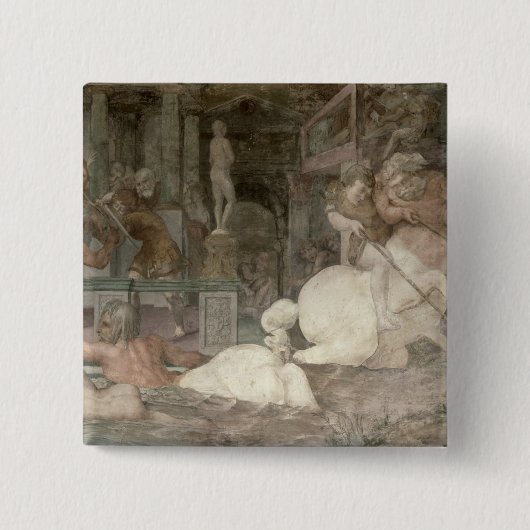 Het onderwijs van Achilles Vierkante Button 5,1 Cm (Voorkant)