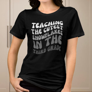 Het onderwijzen van de Schattigee sneeuwvlokken de Tri-Blend Shirt