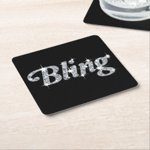 Het Onderzetter die van drinken faux diamant bling