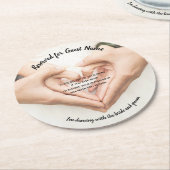 Het Onderzetter van de bruiloft - neem mijn Drink  (Gebogen)