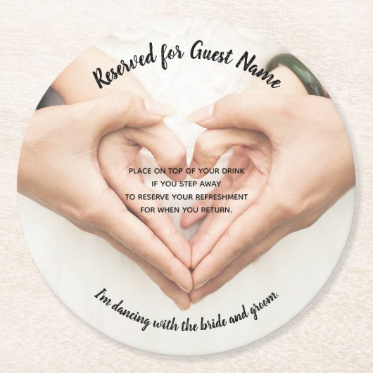 Het Onderzetter van de bruiloft - neem mijn Drink  (Voorkant)