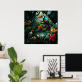 Het onderzoeken van een Lush Oerwoud Landschap doo Poster (Thuiskantoor)