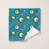 Het One Eye Monster Pattern Bad Handdoek (Wasdoekje)