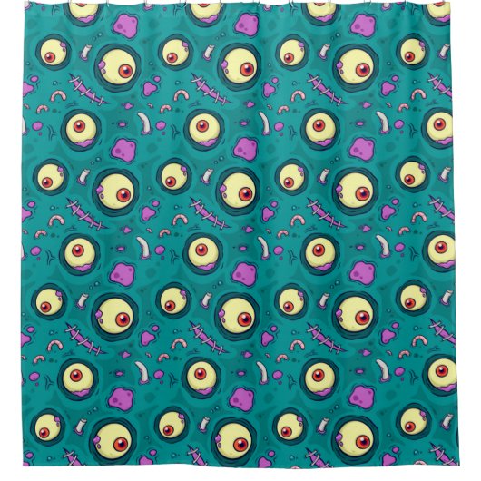 Het One Eye Monster Pattern Douchegordijn (Voorkant)