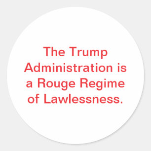 Het onevenwichtige regime van Trump Hankamer Artju Ronde Sticker