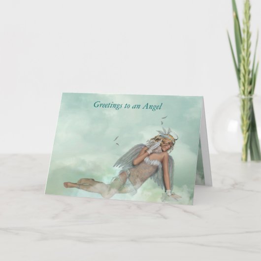 Het ongehoorzame Wenskaart van de Engel Kaart (Voorkant)