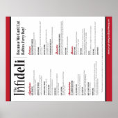 Het Ongelovigen Menu Poster (Voorkant)