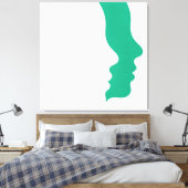 Het ongeziene gesprek canvas afdruk (Insitu (Slaapkamer))