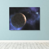 Het onlangs ontdekte planeet-achtige object canvas afdruk (Insitu (Houten vloer))