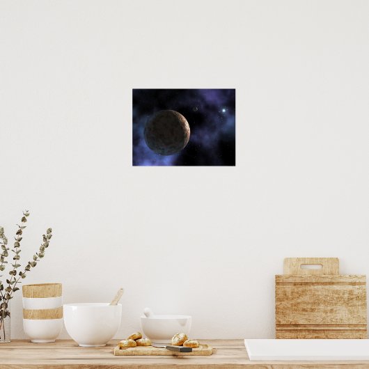 Het onlangs ontdekte planeet-achtige object poster (Keuken)