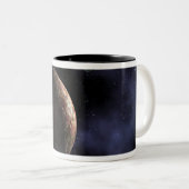 Het onlangs ontdekte planeet-achtige object tweekleurige koffiemok (Voorkant rechts)