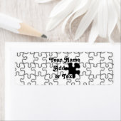 Het ontbrekende patroonpatroon van het puzzelstuk etiket (Insitu)