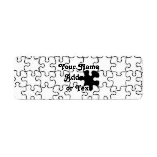 Het ontbrekende patroonpatroon van het puzzelstuk etiket