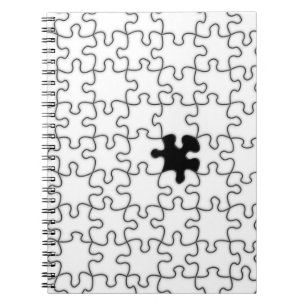 Het ontbrekende patroonpatroon van het puzzelstuk notitieboek
