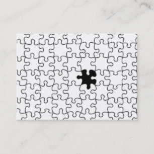 Het ontbrekende patroonpatroon van het puzzelstuk visitekaartje