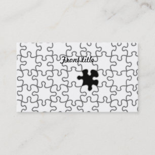 Het ontbrekende patroonpatroon van het puzzelstuk visitekaartje
