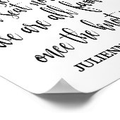 Het Onthaal van de bruiloft Kies een Zwarte en Wit Poster (Hoek)