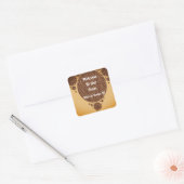 Het onthaal van de werknemer Groot Vervangt Patroo Vierkante Sticker (Envelop)