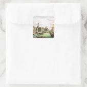 Het ontschepen van de Engelse troepen Vierkante Sticker (Tas)