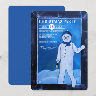 Het Ontsnappingsfeest van de Sneeuwman met Kerst Kaart