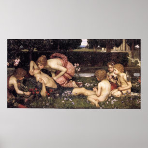 Het ontwaken van Adonis, door J W Waterhouse - 189 Poster