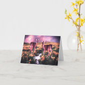 Het Ontwerp Notecard van herten Kaart (Gele Bloem)