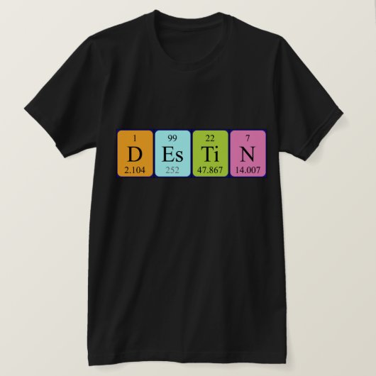Het ontwerp periodiek shirt van de Naam (Design voorkant)